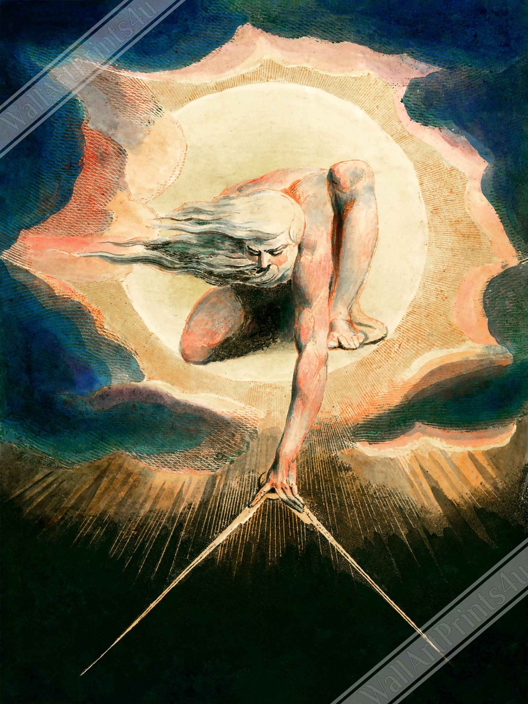 WILLIAM BLAKE 作品集　ブレイク　詩人　神々　悪魔　絵 イブを歓喜するサタン