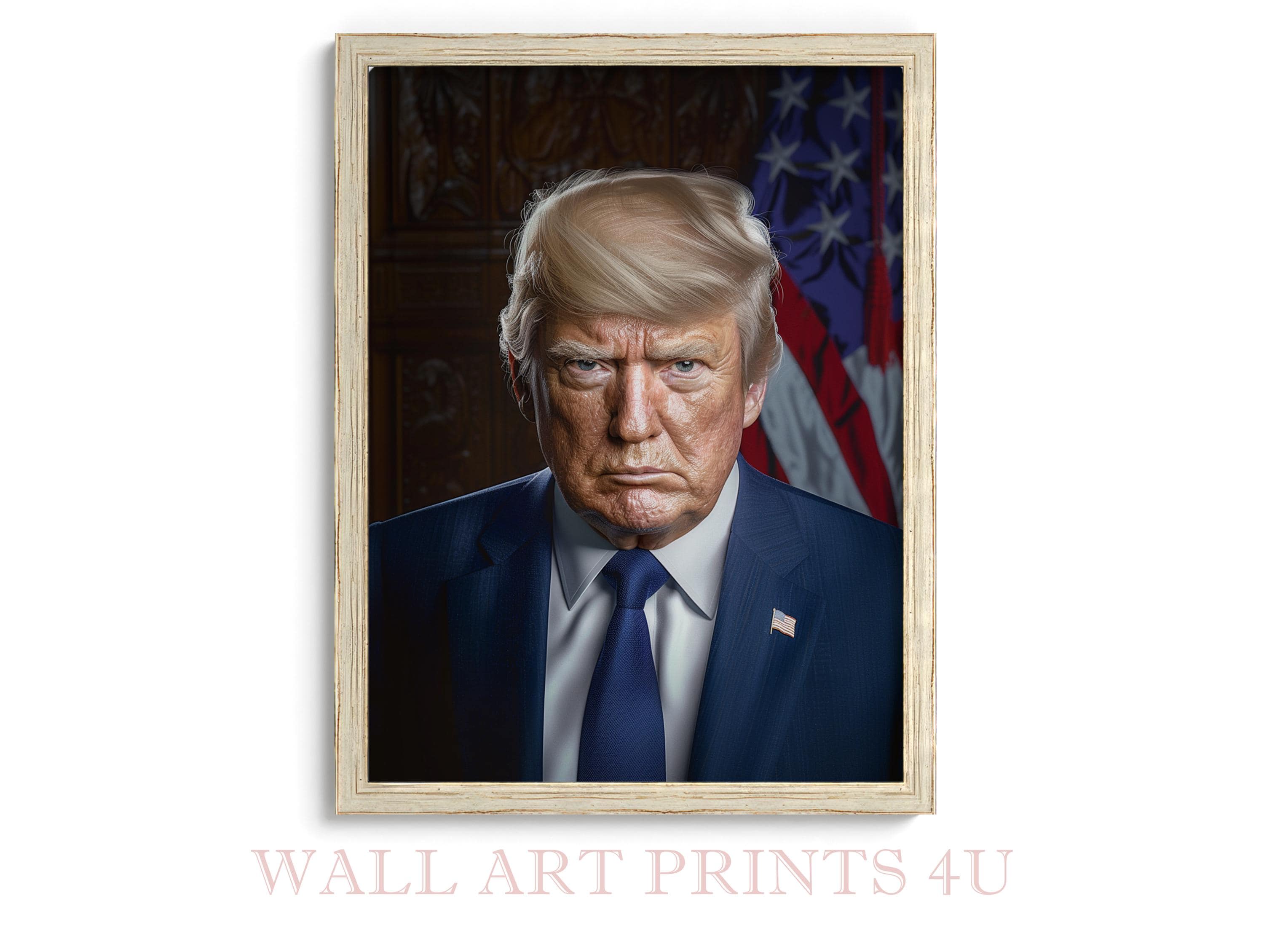 ドナルド・トランプ大統領の肖像画：愛国的なアメリカのアート
