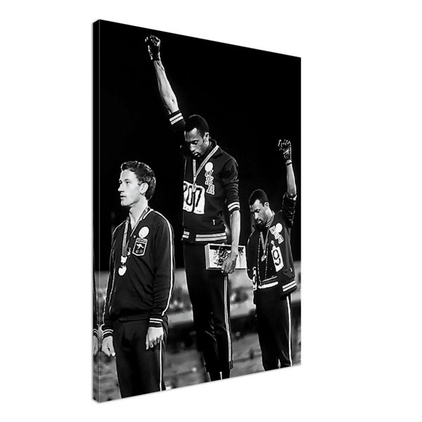 Black Power Canvas, Famous Photo Print From 1968, Black Power Salute Canvas, Vintage Wall Art