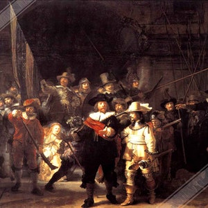 The Night Watch Poster, Rembrandt Van Rijn - The Night Watch Print UK, EU USA Domestic Shipping