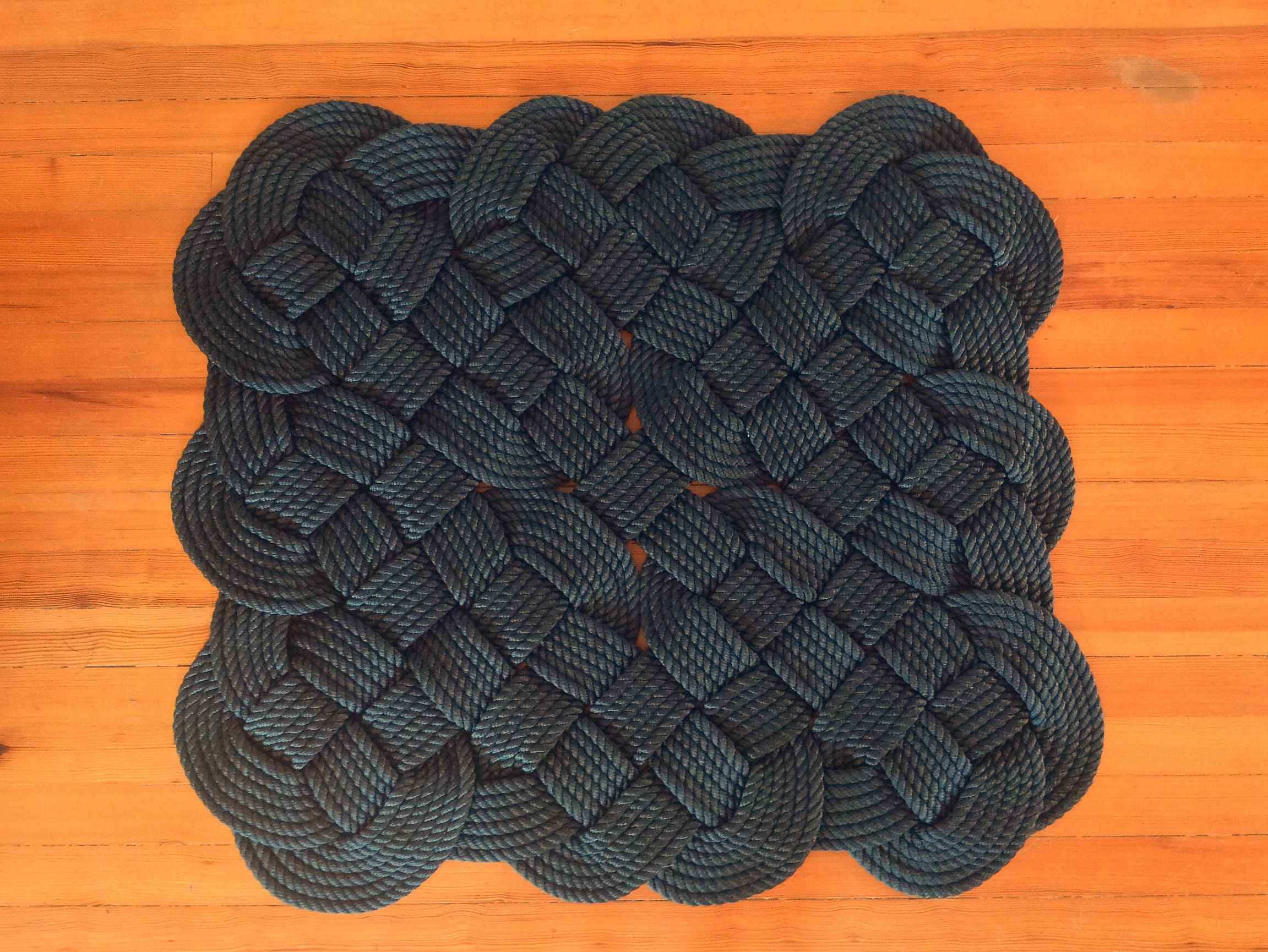 Large Handmade Mat Outdoor Shaped Washable Mat Yacht Decor Etsy