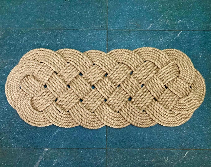 Authentic Ocean Mat | Nautical Rope Doormat | Coastal Decor Rug.