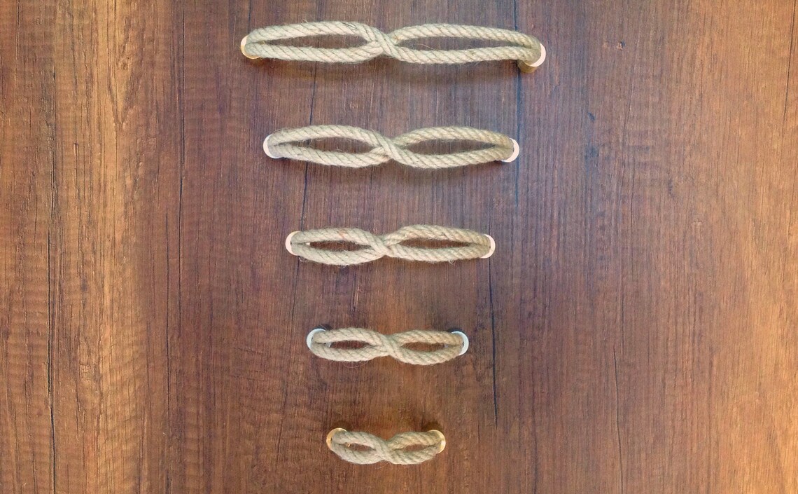 Nautical Rope Drawer Pulls Brass & Nickel Satin Drawer Pulls Etsy