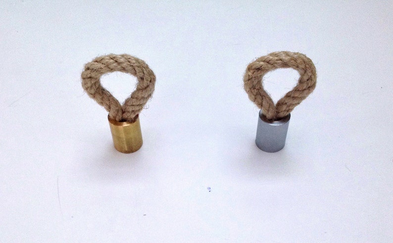 Brass & Jute Rope Drawer Pulls. For Drawers, Doors and Cupboards. Scandinavian Drawer Pulls. Nautical Pulls. Beach Decor. Farmhouse Knobs Single Knob Handle