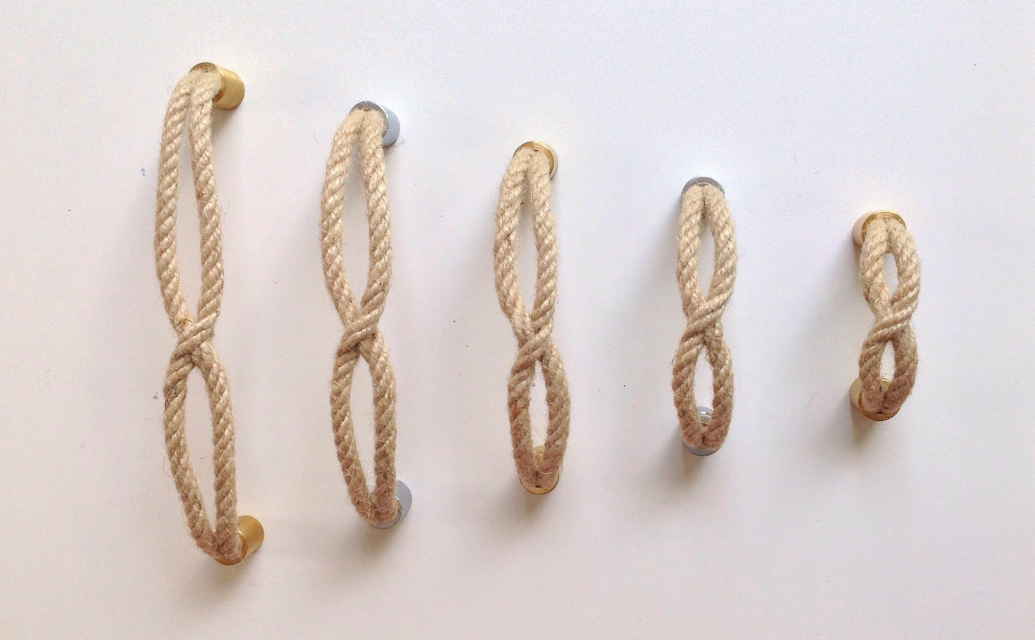 Nautical Rope Drawer Pulls Brass & Nickel Satin Drawer Pulls Etsy