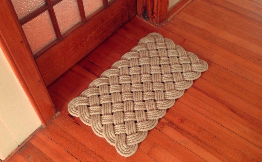 Handmade 27 X 15 Decorative Jute Rope Doormat Etsy