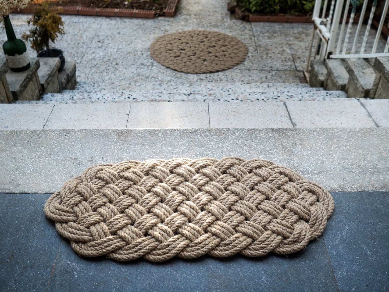 Handmade Decorative Sisal Rope Doormat Outdoor Mat Sailing Etsy