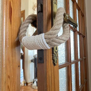 Handmade Jute Rope Door Stopper: Nautical Knot Decor