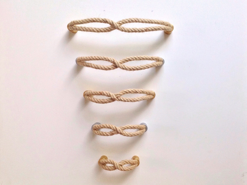 Nautical Rope Drawer Pulls Brass & Nickel Satin Drawer Pulls Etsy