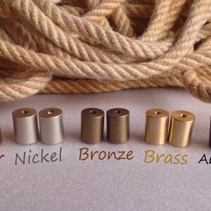 Brass & Jute Rope Drawer Pulls. For Drawers, Doors and Cupboards. Scandinavian Drawer Pulls. Nautical Pulls. Beach Decor. Farmhouse Knobs image 2