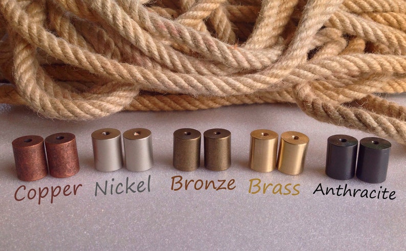 Brass & Jute Rope Drawer Pulls. For Drawers, Doors and Cupboards. Scandinavian Drawer Pulls. Nautical Pulls. Beach Decor. Farmhouse Knobs image 2