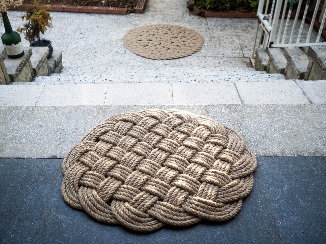 Handmade Oval Doormat Decorative Oval Shaped Bathroom Mat Etsy