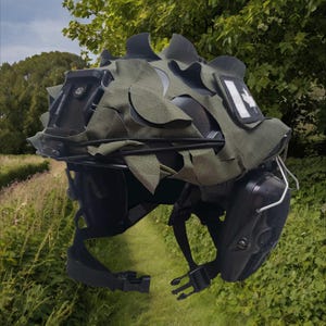 O.D Green Camo Tactical High Cut Helmet Scrim