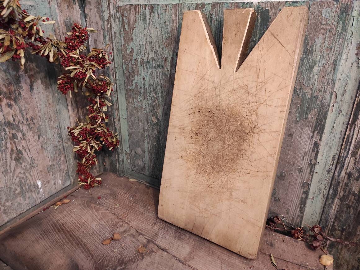 Vintage Français Grande Planche à Découper en Bois