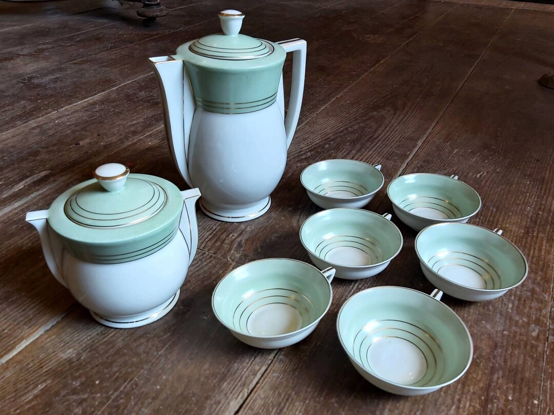 Beautiful Vintage French Coffee Set From Limoges Lanternier Etsy