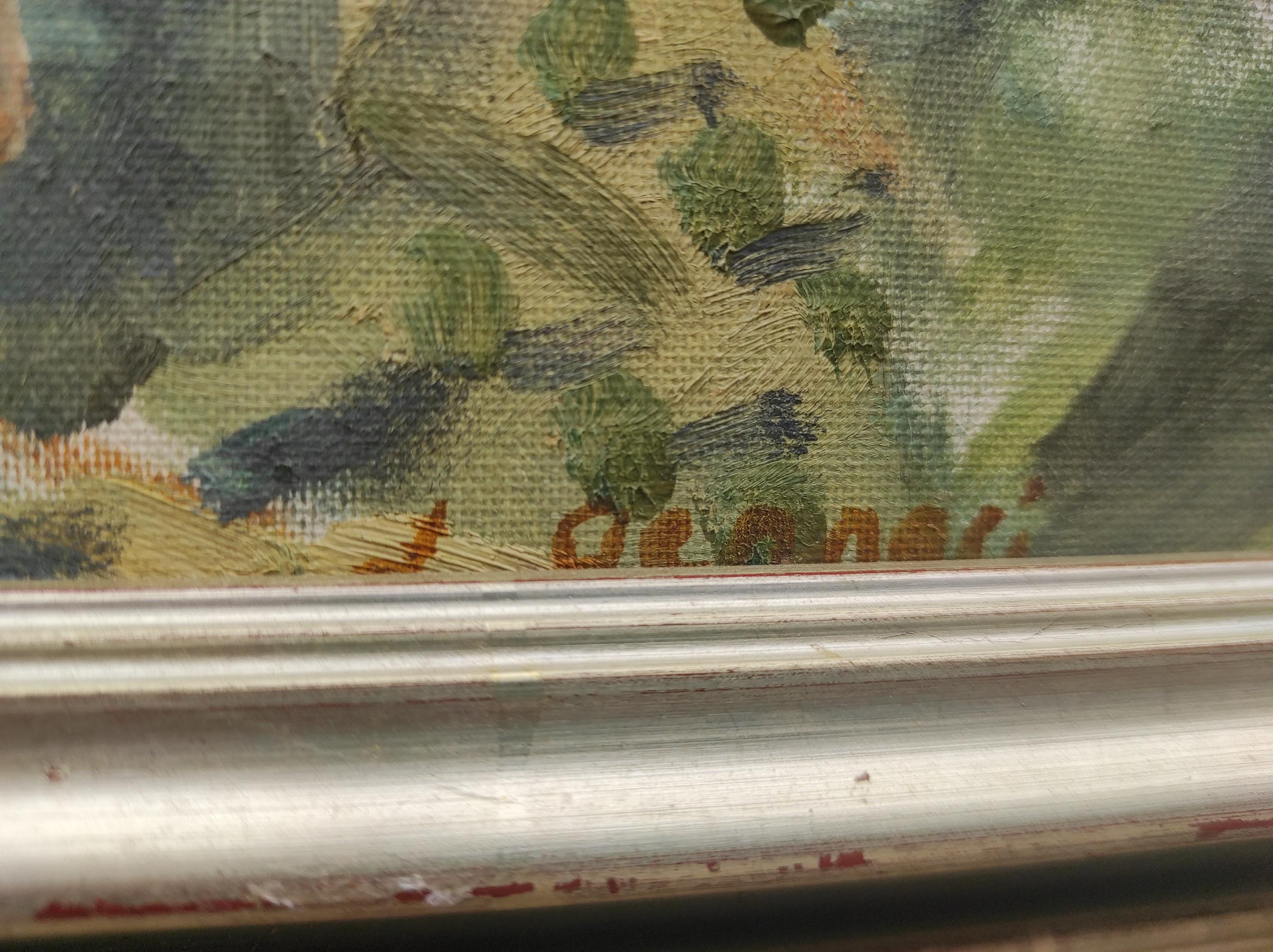 フランスのヴィンテージサイン入り油絵、ジェナーリサイン入り - Etsy 日本