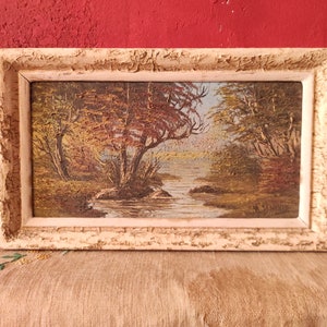 Vintage French oil painting, signed M. Bonvin