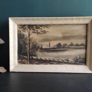 Vintage French oil painting, signed Gallet