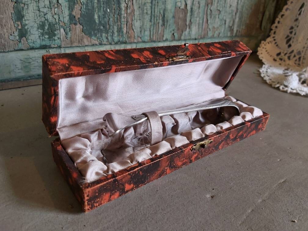 Pinces à Glace Vintage Français Argentées Dans Leur Boîte d'origine