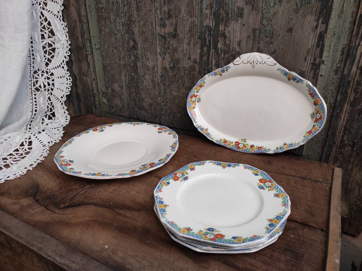 Ensemble d'assiettes à Thé Alfred Meakin, Années 1930