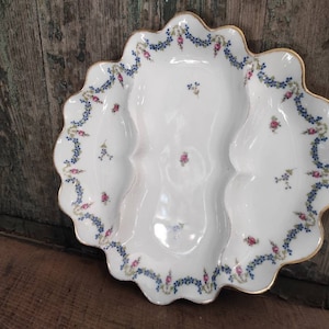 Vintage French fondue plate from Limoges OMC Dastigue