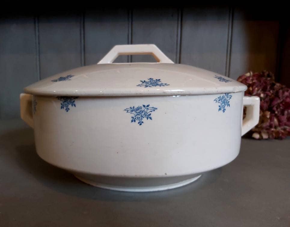 Belle Soupe Vintage Français Porcelaine Tureen