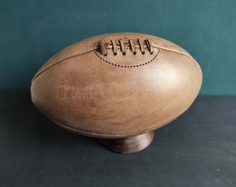 Vintage Leather 1940s Rugby Ball - Etsy