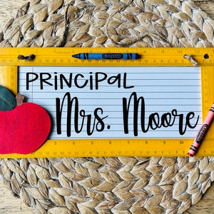 Principal Sign, Chalkboard Sign, Teacher Christmas Gift, Personalized Teacher Sign, Teacher Appreciation Gift, Back to School, End of School image 7