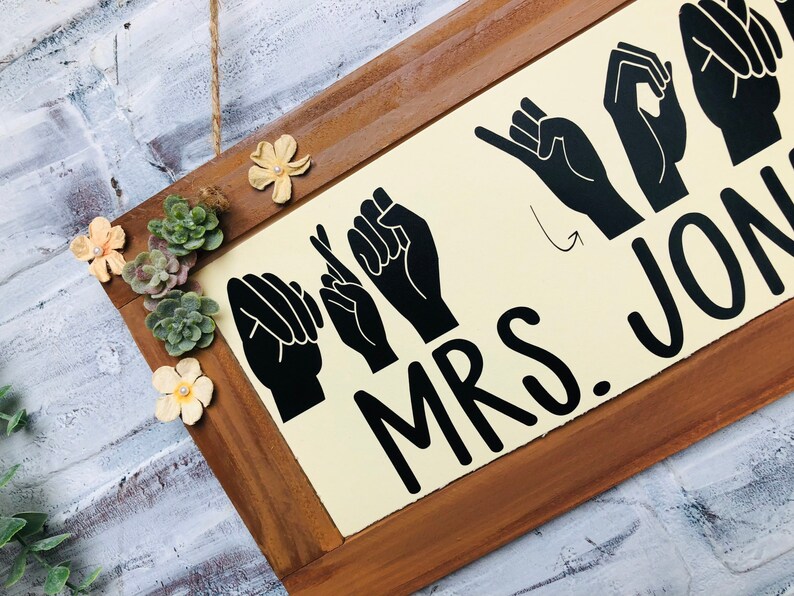 ASL Teacher Gift Sign Language Teacher Appreciation Gift Etsy