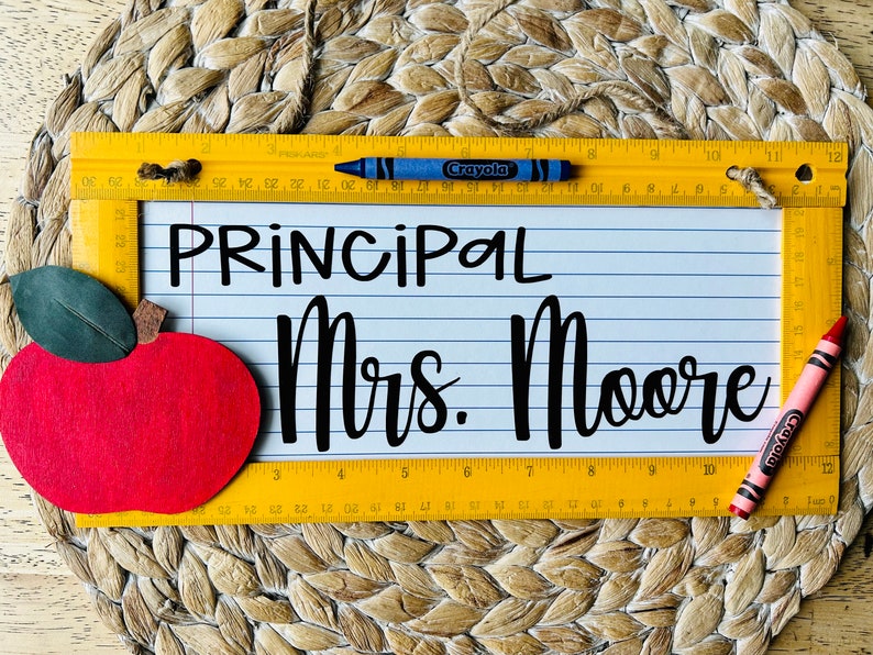 Principal Sign, Chalkboard Sign, Teacher Christmas Gift, Personalized Teacher Sign, Teacher Appreciation Gift, Back to School, End of School image 6