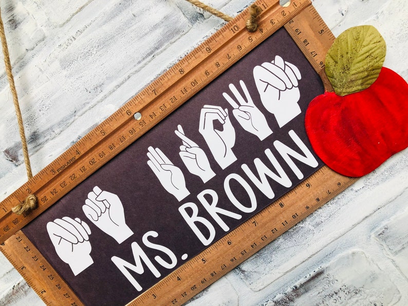 ASL Teacher Gift Sign Language Teacher Appreciation Gift Etsy