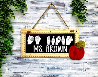 ASL Teacher Gift, Sign Language Teacher Appreciation Gift, Teacher Graduation Gift, Personalized Teacher Gift, Sign Language Gift, ASL Gift