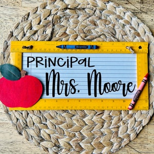 Principal Sign, Chalkboard Sign, Teacher Christmas Gift, Personalized Teacher Sign, Teacher Appreciation Gift, Back to School, End of School image 8