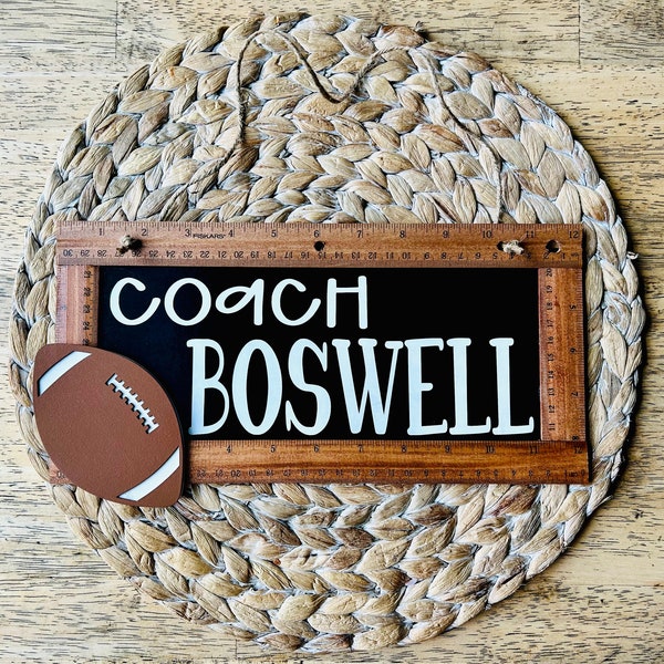 Best Coach Gift, Teacher Sign, Chalkboard Sign, Teacher Gift, Personalized Football Coach Sign, Coach Appreciation Gift, End of Season Gift