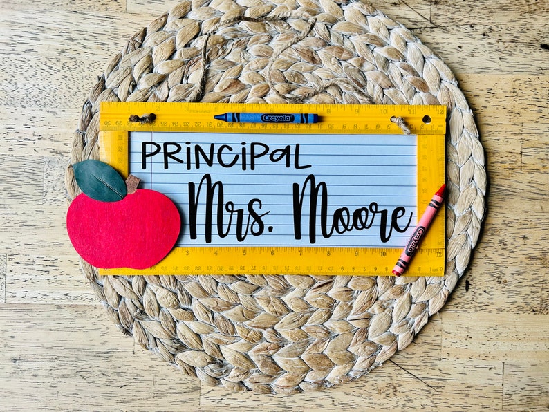 Principal Sign, Chalkboard Sign, Teacher Christmas Gift, Personalized Teacher Sign, Teacher Appreciation Gift, Back to School, End of School image 10