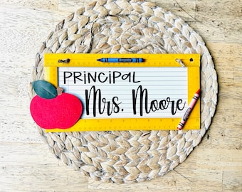 Principal Sign, Chalkboard Sign, Teacher Christmas Gift, Personalized Teacher Sign, Teacher Appreciation Gift, Back to School, End of School