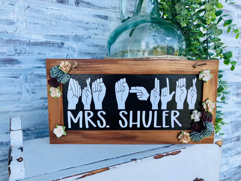ASL Teacher Gift Sign Language Teacher Appreciation Gift Etsy