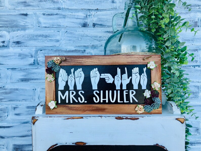 ASL Teacher Gift Sign Language Teacher Appreciation Gift Etsy