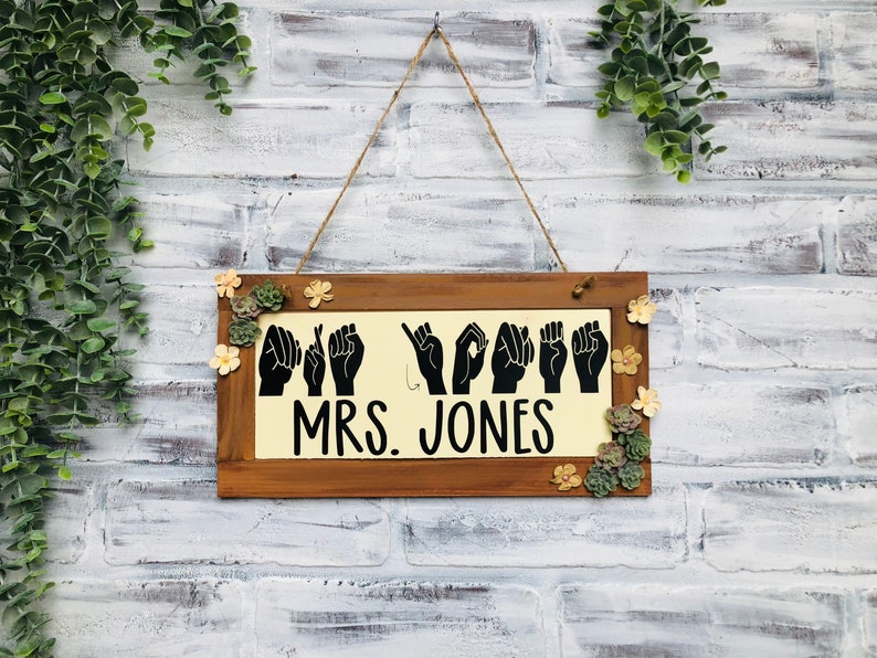 ASL Teacher Gift Sign Language Teacher Appreciation Gift Etsy