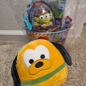 12 Piece Disney Pixar Themed Easter Gift Baskets with Squishmallow
