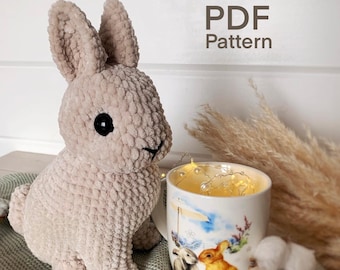 Crochet Pattern Realistic Mini Bunny Rabbit Amigurumi English PDF Tutorial