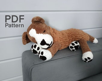 Crochet Animal Pajamas Puppy Pattern Amigurumi sleep toy PDF Tutorial