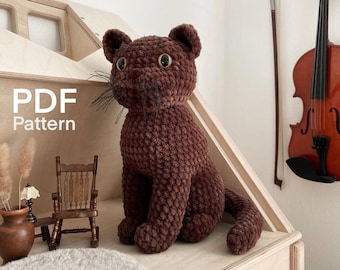 Crochet Animal Cat Pattern Amigurumi Kitty PDF Tutorial