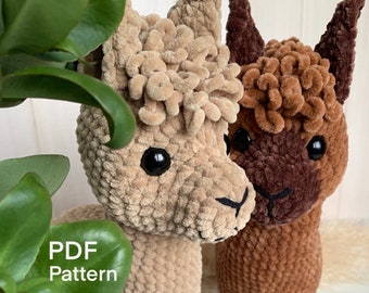 Tutoriel PDF réaliste motif alpaga et lama au crochet