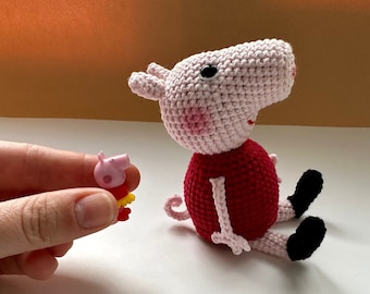 FÁCIL patrón de crochet PIG piggy amigurumi lindo cerdito de pascua simplemente el regalo perfecto para un niño muñeco de juguete tutorial Diy PDF