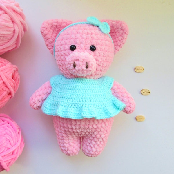 CROCHET Pig Pattern, Amigurumi crochet Pig pattern, valentine’s day toy, Pig tutorial, DIY Pig, Pig instructions, easter favors (in Eng)