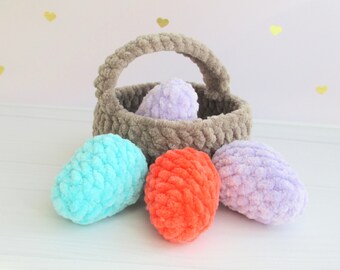 Easter Basket - EASY Crochet Pattern, Easter crochet pattern, Amigurumi tutorial, egg basket, Amigurumi toy, diy egg basket, easter décor