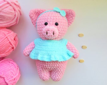 CROCHET Pig Pattern, Amigurumi crochet Pig pattern, valentine’s day toy, Pig tutorial, DIY Pig, Pig instructions, easter favors (in Eng)