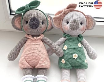 Amigurumi Pattern Koala in ENGLISH, Crochet Koala Pattern, Amigurumi Dolls Tutorials