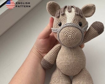 Crochet Baby Horse ENGLISH Pattern, Amigurumi Horse Pattern, Crochet Animals Tutorials PDF